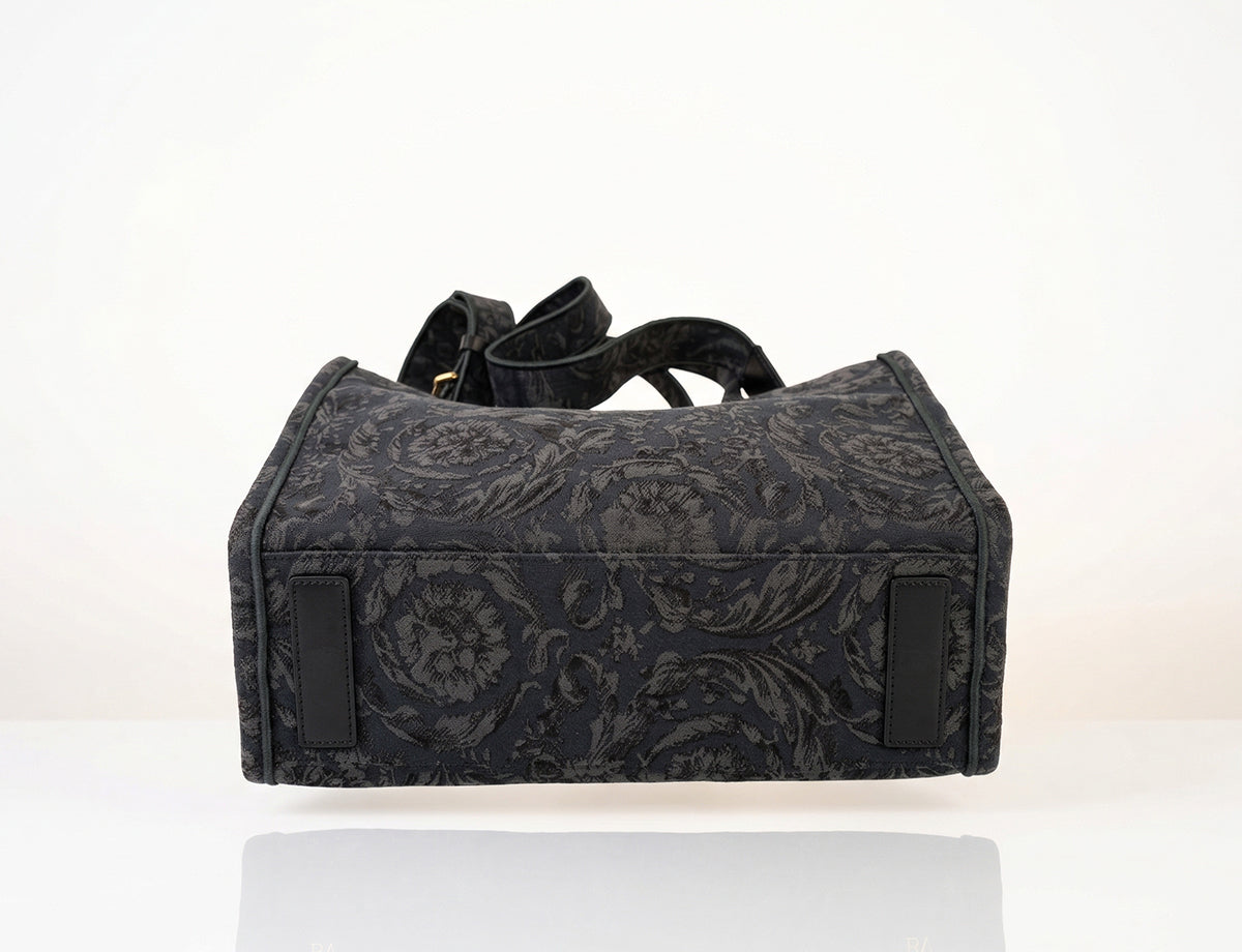 Versace Barocco Athena Large Tote Bag in Black