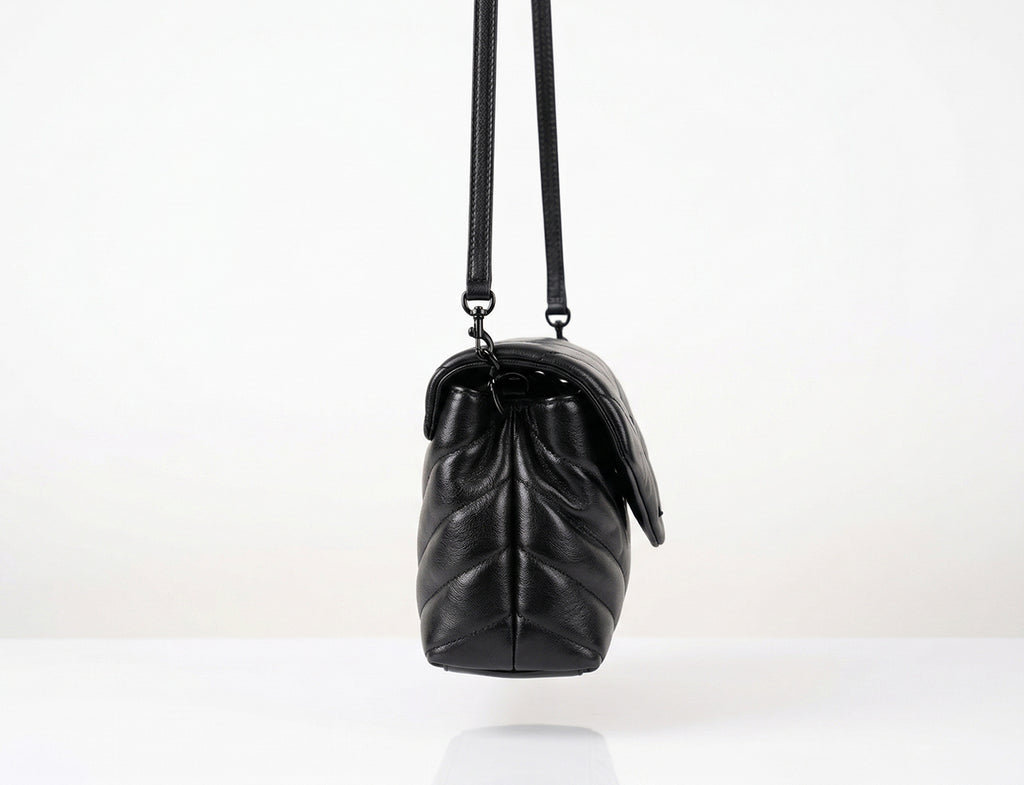 Saint Laurent Toy Loulou Crossbody Bag in Black