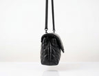 Saint Laurent Toy Loulou Crossbody Bag in Black