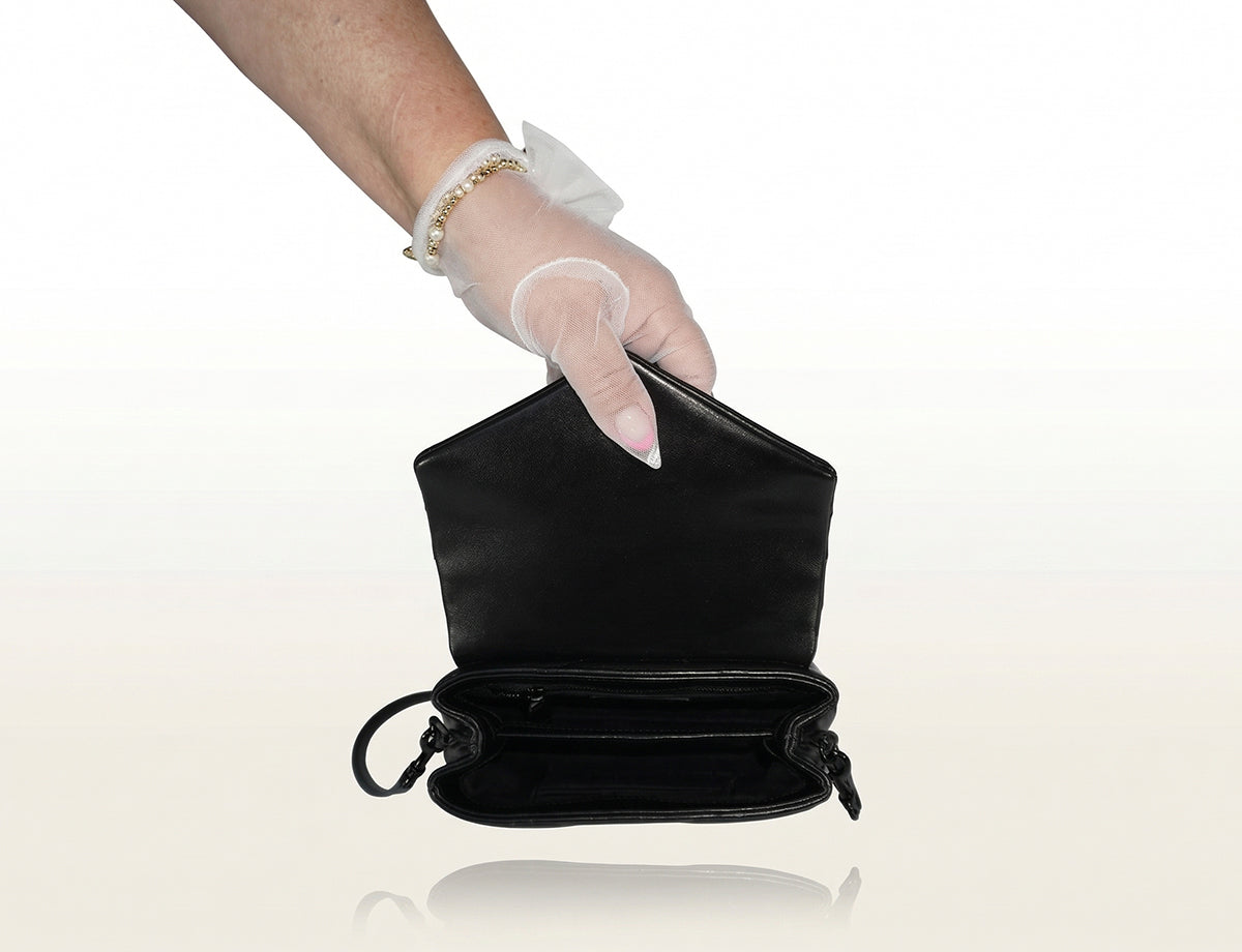 Saint Laurent Toy Loulou Crossbody Bag in Black