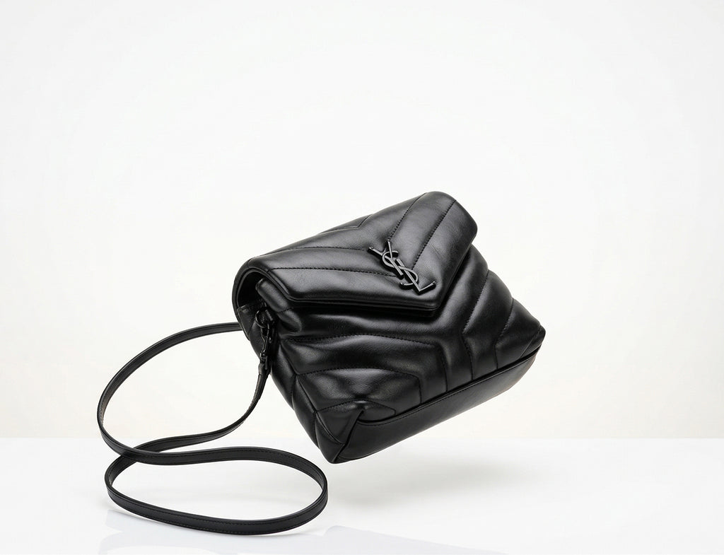 Saint Laurent Toy Loulou Crossbody Bag in Black