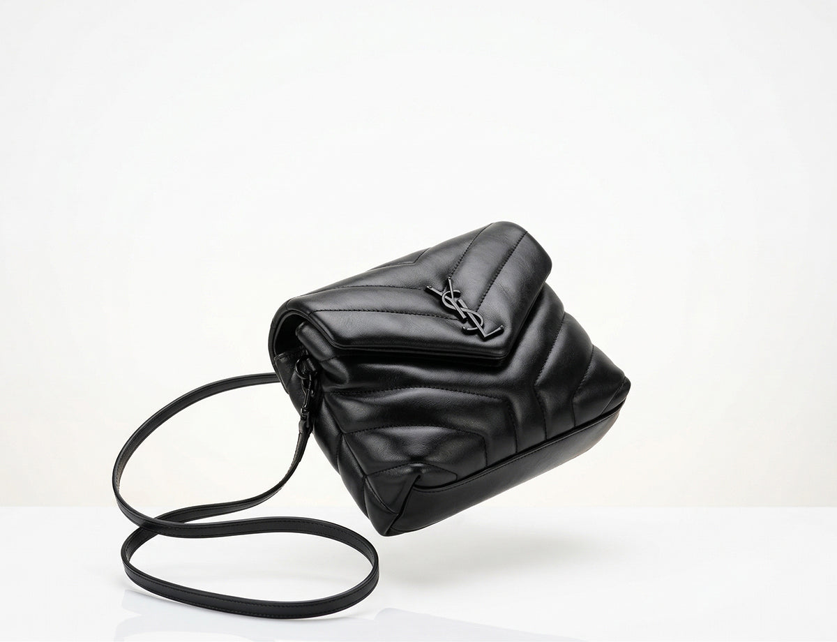 Saint Laurent Toy Loulou Crossbody Bag in Black