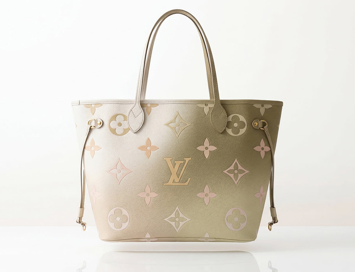 Louis Vuitton Spring in the City Neverfull MM in Sunset Khaki with Pouch