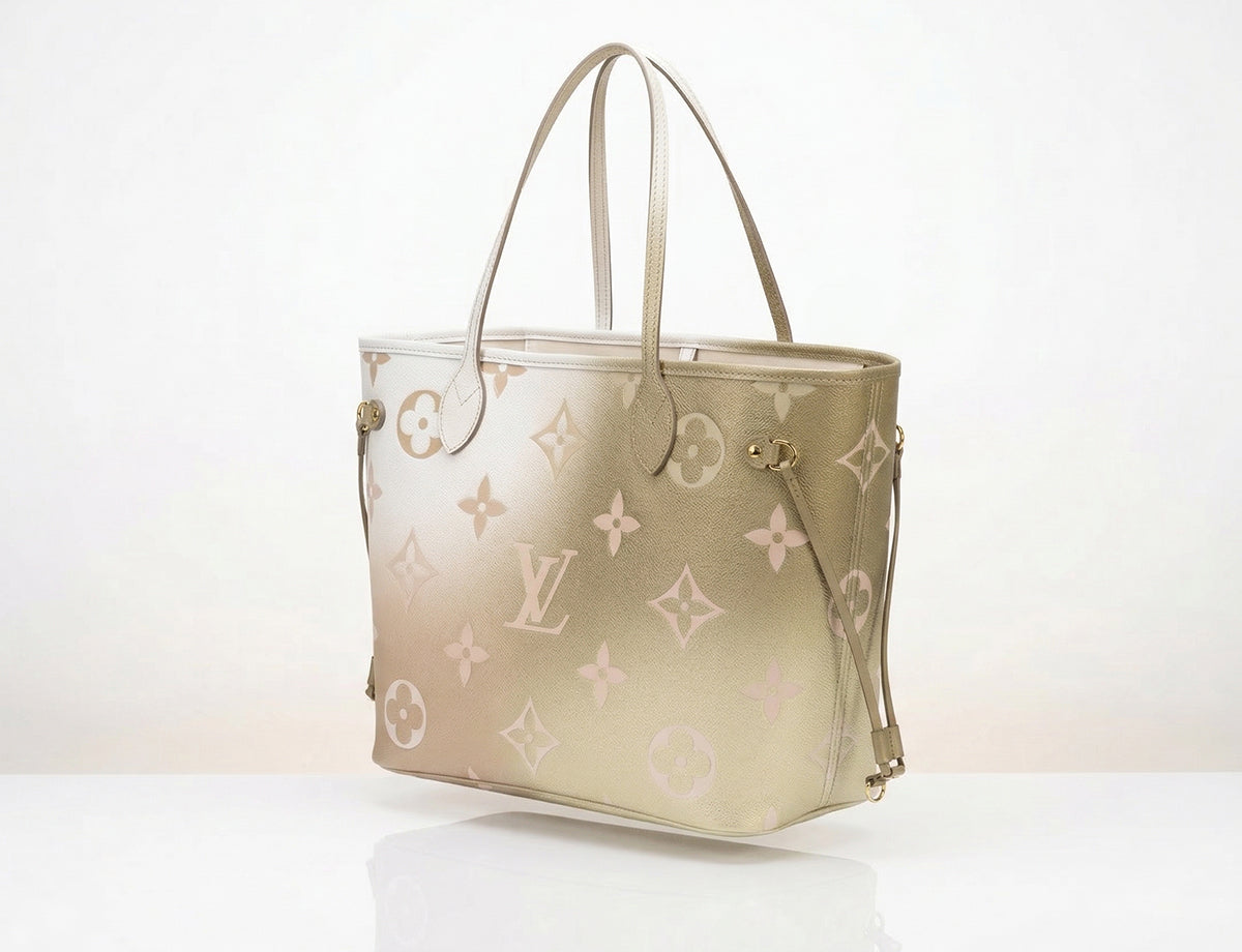 Louis Vuitton Spring in the City Neverfull MM in Sunset Khaki with Pouch