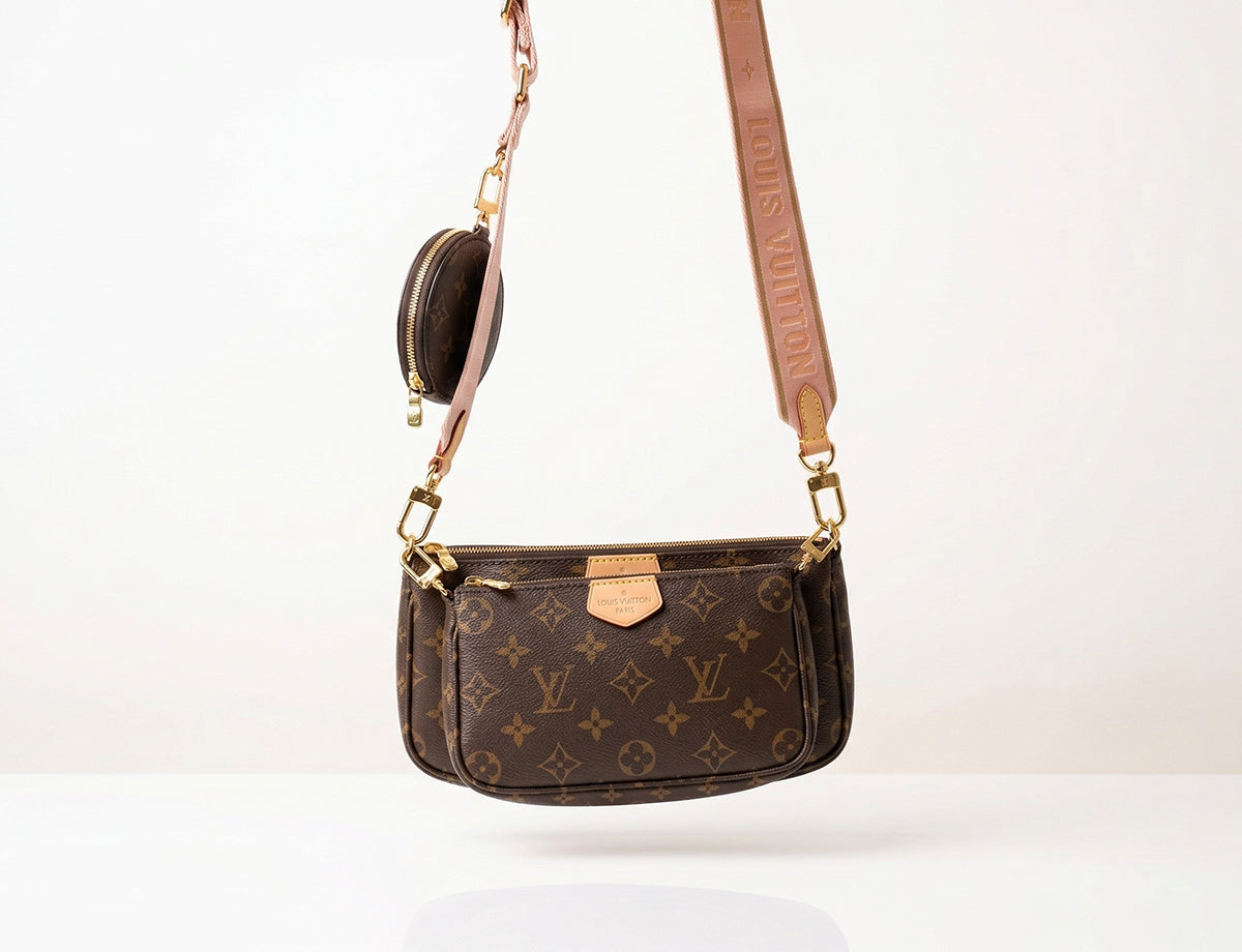 Louis Vuitton Multi Pochette Accessoires in Pink Monogram