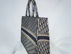 Christian Dior Large Dior Book Tote in Blue Oblique