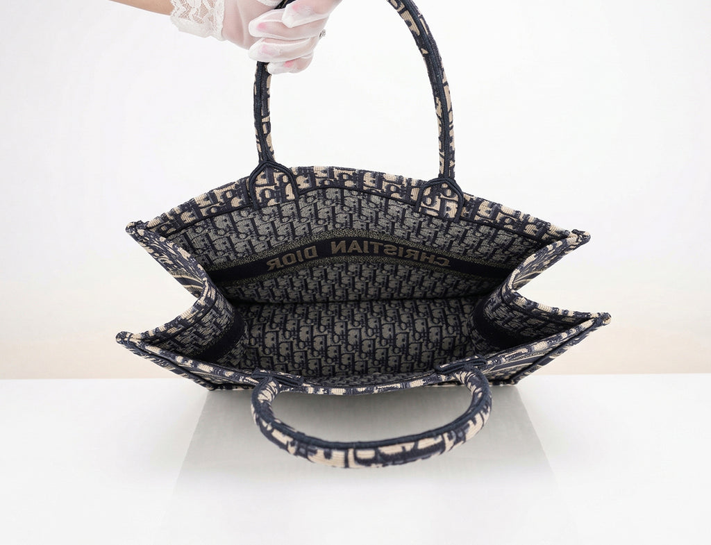 Christian Dior Large Dior Book Tote in Blue Oblique