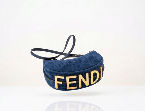 Fendi Mini Fendigraphy in Blue FF Denim