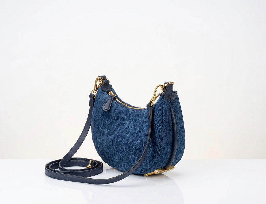 Fendi Mini Fendigraphy in Blue FF Denim
